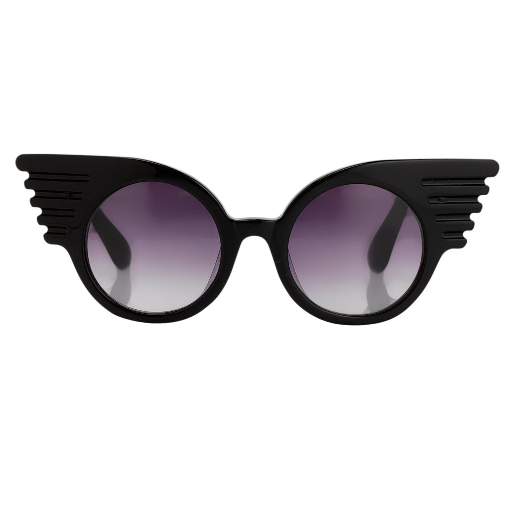 Jeremy Scott Wings Sunglasses in Black - LINDA FARROW – LINDA