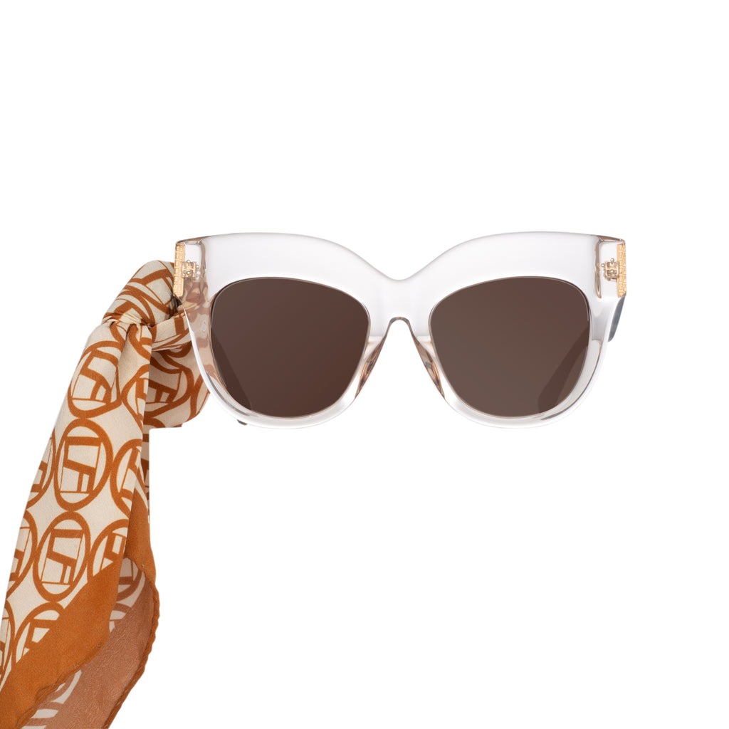 Dunaway Oversized Sunglasses In Ash By Linda Farrow Linda Farrow Uk