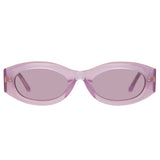 The Attico Berta Oval Sunglasses in Pink