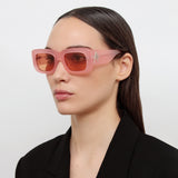 The Attico Marfa Rectangular Sunglasses in Pink