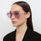 The Attico Jurgen Aviator Sunglasses in Pink