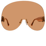 The Attico Karl Oversize Sunglasses in Peach