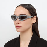 Agnes Wrap Sunglasses in Silver