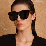 The Freya | Square Sunglasses in Black