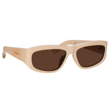 Pilota D-Frame Sunglasses in Cream by Jacquemus