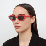 Bambino Angular Sunglasses in Red by Jacquemus