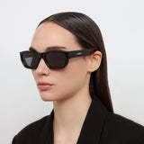 Meridiano D-Frame Sunglasses in Black by Jacquemus