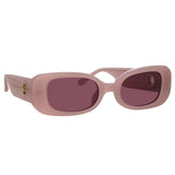 Lola Rectangular Sunglasses in Lilac