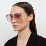 Camry Oversized Sunglasses in Light Gold and Lilac