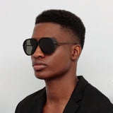 Men's Maverick Aviator Sunglasses in Black