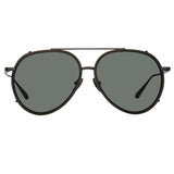 Torino Aviator Sunglasses in Nickel