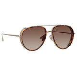 Dimitri Aviator Sunglasses in Light Gold