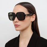 Mima Oversized Sunglasses in Black