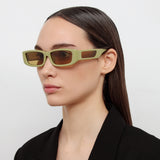 Talita Rectangular Sunglasses in Sage