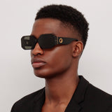 Men's Bailey Angular Sunglasses in Black