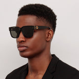 Men's Perry D-Frame Sunglasses in Black