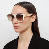 Perry D-Frame Sunglasses in White