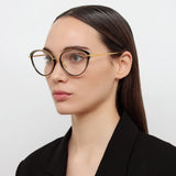 Song Cat Eye Optical Frame in Yellow Gold