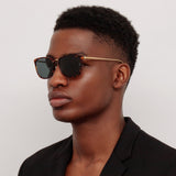 Men's Cassin D-Frame Sunglasses in Tortoiseshell