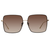 Hina Square Sunglasses in Brown