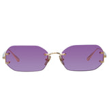 Magali Angular Sunglasses in Light Gold