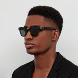 Men's Sanchez D-Frame Sunglasses in Black