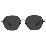 Sandor Angular Sunglasses in Matt Nickel