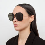 Sofia Oversized Sunglasses in Black