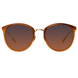 Calthorpe Oval Sunglasses in Orange