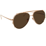 Linda Farrow 666 C6 Aviator Sunglasses