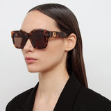 The Amber | D-Frame Sunglasses in Tortoiseshell (C2)