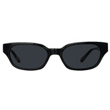 Magda Butrym Medium Cat Eye Sunglasses in Black and Crystals