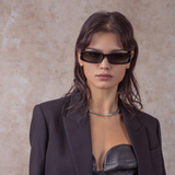 Talita Rectangular Sunglasses in Black