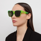 Rui Oversize Sunglasses in Neon Lime