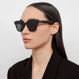 Sanchez D-Frame Sunglasses in Black