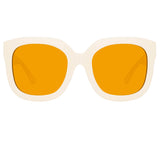 The Attico Zoe Oversized Sunglasses in Cream