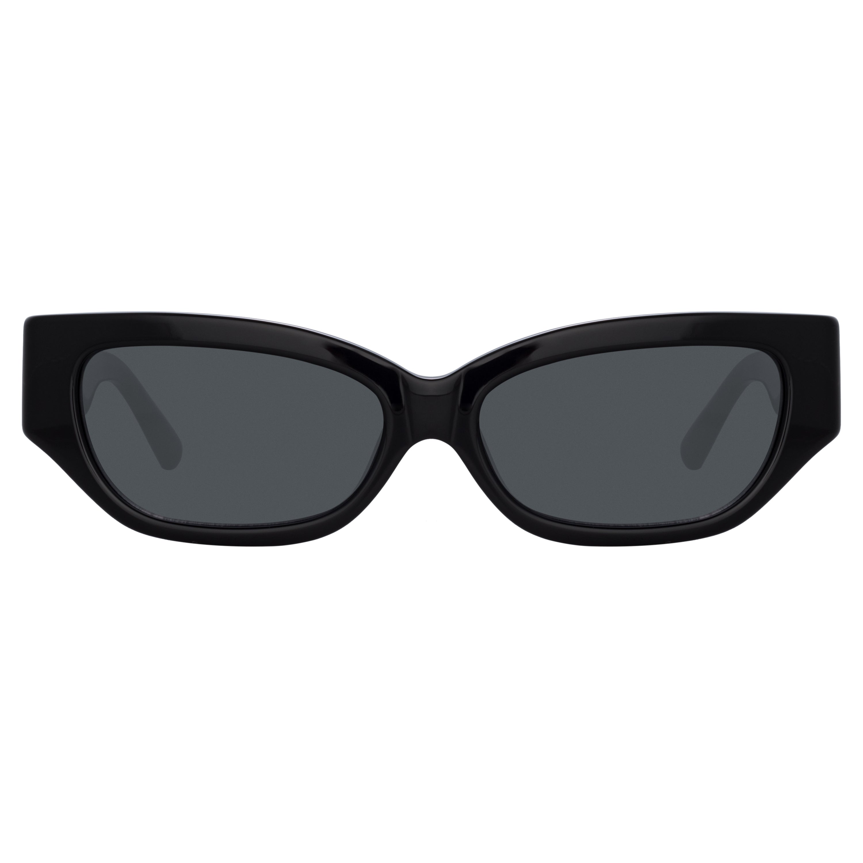 The Attico Vanessa Cat Eye Sunglasses in Black by LINDA FARROW