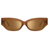 The Attico Vanessa Cat Eye Sunglasses in Brown