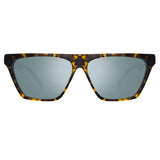 The Attico Erin Flat Top Sunglasses in Tortoiseshell