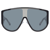 Iman Shield Sunglasses in Black