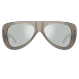 The Attico Edie Aviator Sunglasses in Silver
