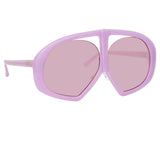 The Attico Ibiza Aviator Sunglasses in Pink