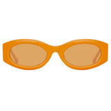 The Attico Berta Oval Sunglasses in Orange