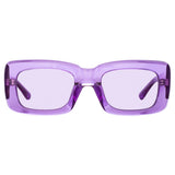 The Attico Marfa Rectangular Sunglasses in Purple