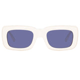 Marfa Rectangular Sunglasses in White