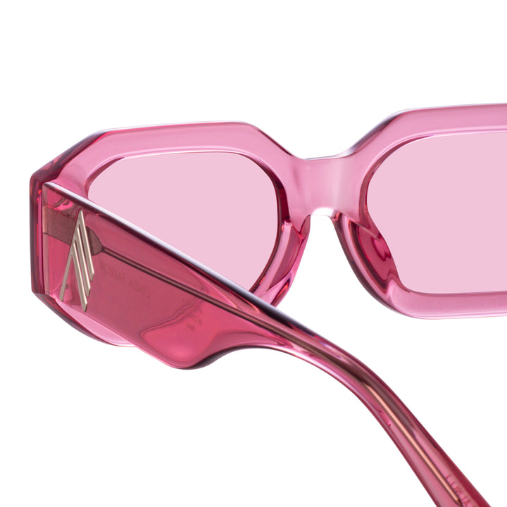 Blake Angular Sunglasses in Pink by LINDA FARROW – LINDA FARROW (INT'L)
