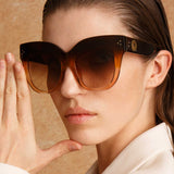 Dunaway Oversized Sunglasses in Brown