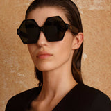 Bora Hexagon Sunglasses in Black