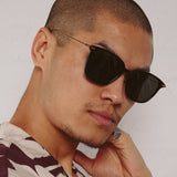 Coffey Rectangular Sunglasses in Black (Men's)