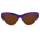 Dries Van Note Cat Eye Sunglasses in Purple